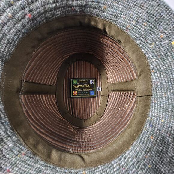 Hanna Hats Of Donegal Town Of Ireland Pure New Wool L Handcrafted Walking Tweed - Picture 7 of 10
